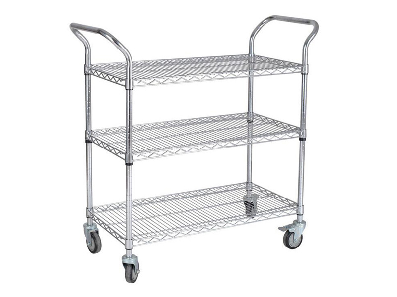 Chrome plated wire mesh trolley